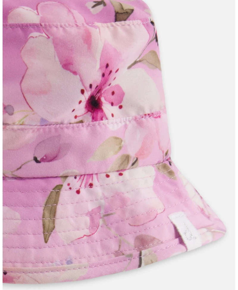 Deux par Girl Beach Hat Flower Print - Toddler