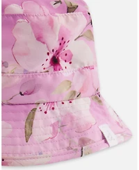 Deux par Girl Beach Hat Flower Print - Toddler