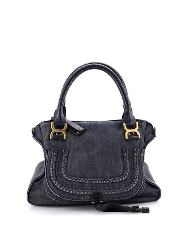 Pre-Owned Chloe Medium Marcie Satchel Denim