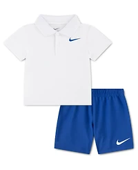 Nike Baby Boys' Short-Sleeve Polo Shirt and Woven Shorts, 2-Piece Set