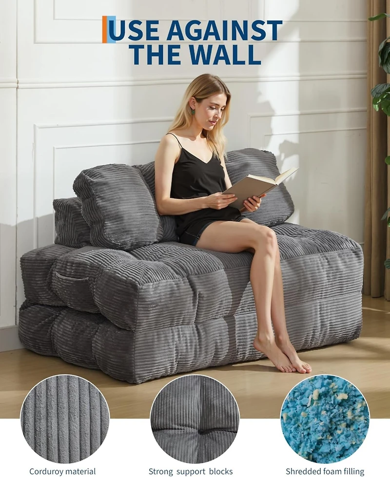 Gaomon Led Bed Frame with Storage Headboard & Drawers - No Box Spring Needed