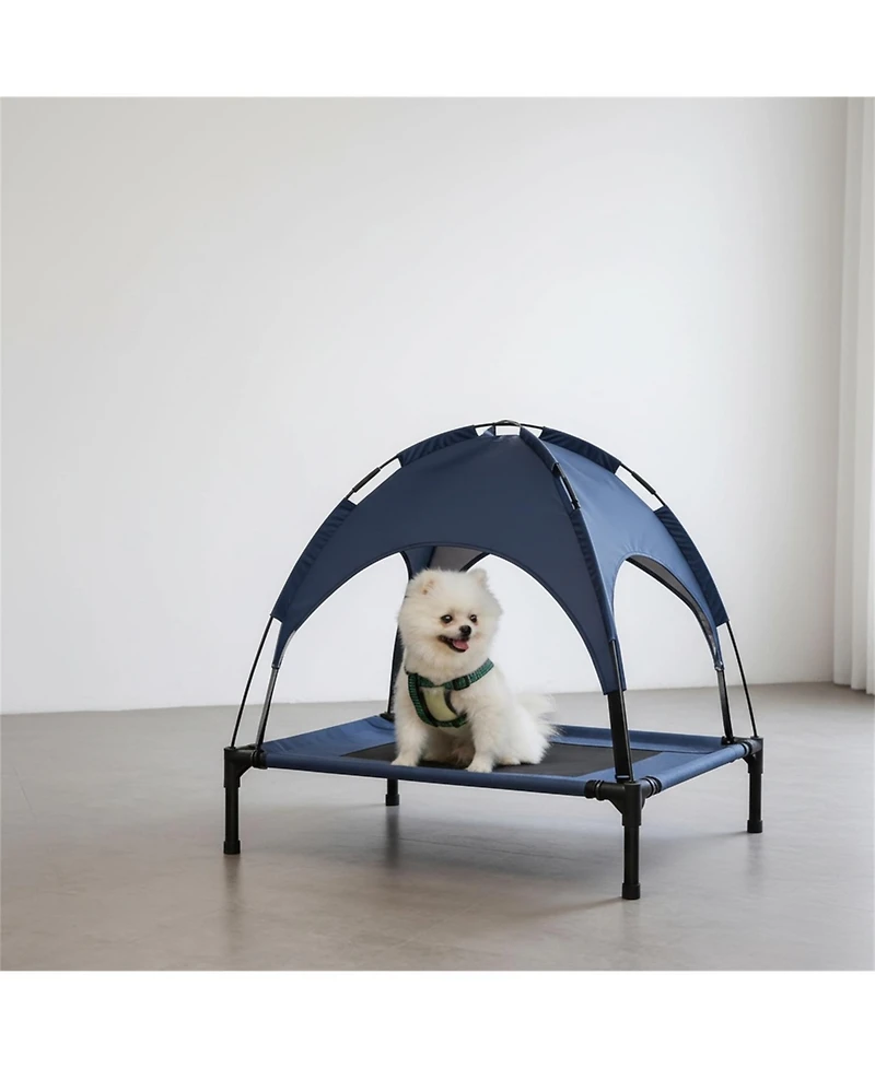 Aostirmotor Portable Elevated Dog Cot - Cooling Pet Bed with Breathable Mesh