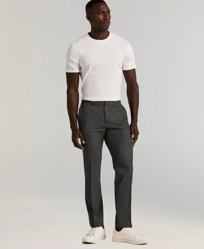 Perry Ellis Portfolio Men's Slim-Fit Flat Front Dress Pants