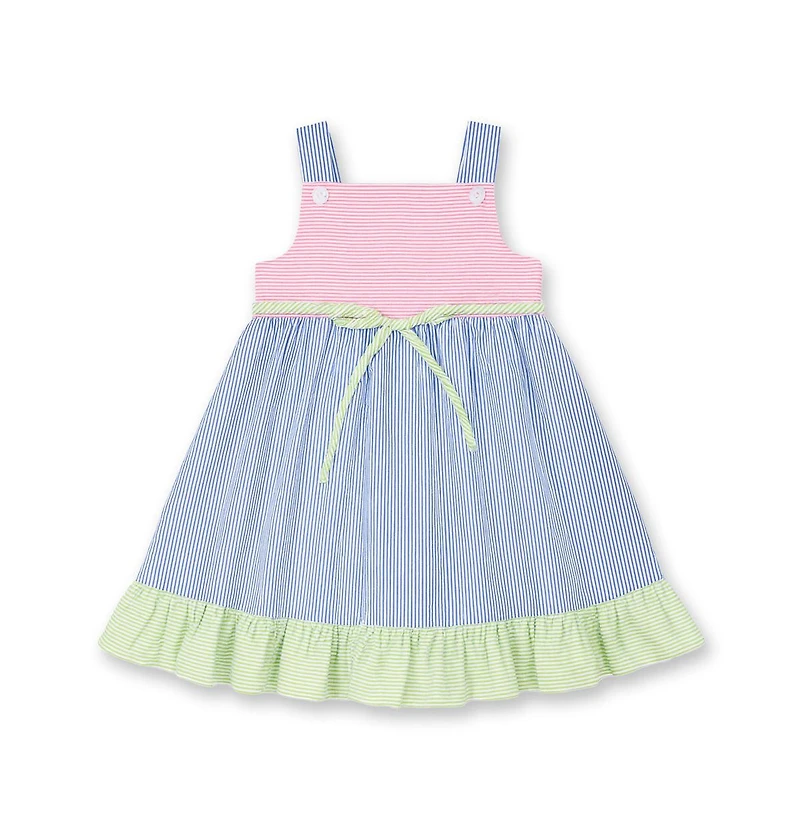 Florence Eiseman Little Girls Seersucker Dress With Flower