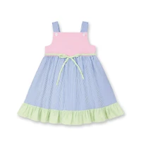 Florence Eiseman Little Girls Seersucker Dress With Flower