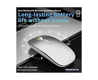 Risokeys Tri-Mode Wireless Bluetooth Mouse: Silent,1-Click Desktop,3-Speed Dpi for Office/Study, Slim & Easy-to-Use for Professionals/Studentsgeable)