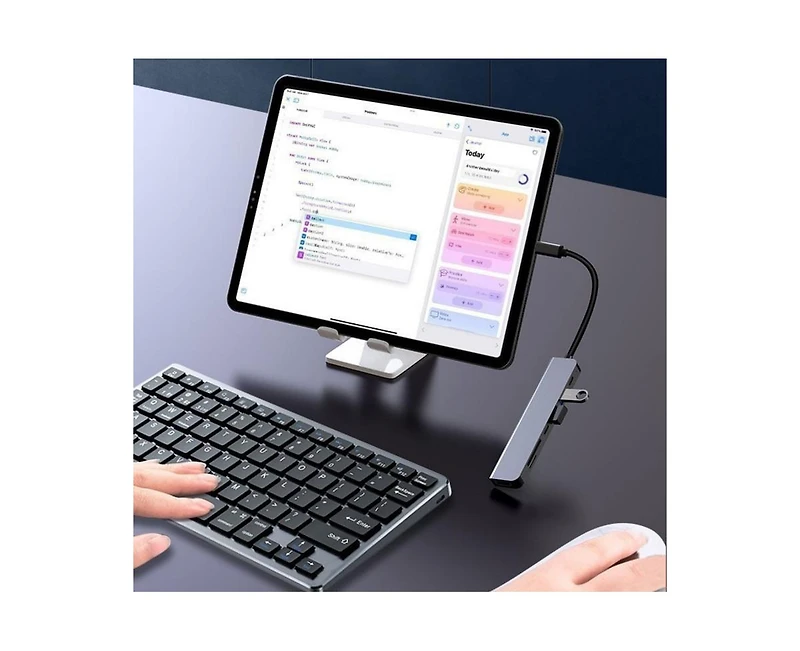 Risokeys 7-in-1 Usb-c Hub, 4K Hdmi Output, Usb 3.0 Data Transfer | Ideal for Home Office, Travel, Content Creation