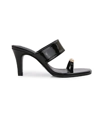 Berness Women's Catha Gold-Tone Toe Ring Heeled Sandals