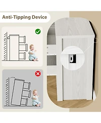 gaomon 6 Drawer Dresser for Bedroom, Wide Wood Chest of Drawers Handle Free, Large Modern Dresser Storage Cabinet for Living Room