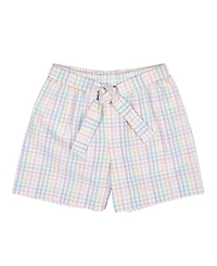 Florence Eiseman Toddler Girls Plaid Seersucker Shorts With Waist Tie