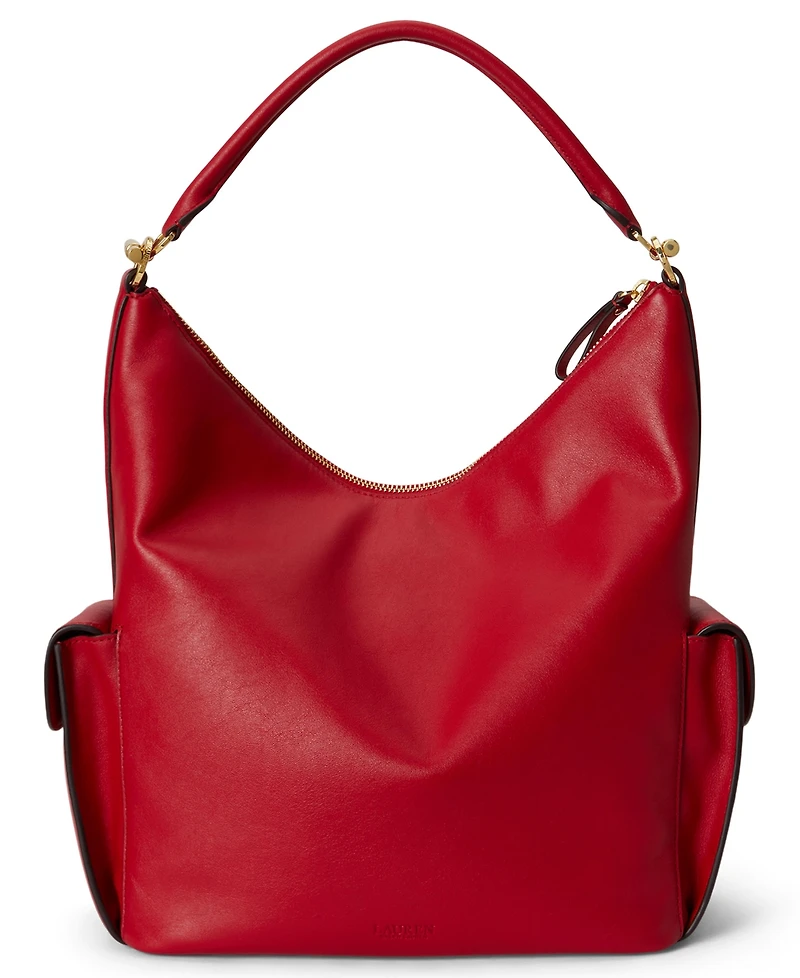 Lauren Ralph Blaike Large Soft Nappa Leather Shoulder Bag