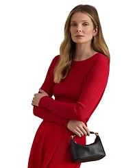 Lauren Ralph Nappa Leather Mini Blaike Shoulder Bag