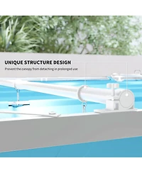 Outsunny 10' x 10' Retractable Pergola, UPF30+ Patio Pergola,