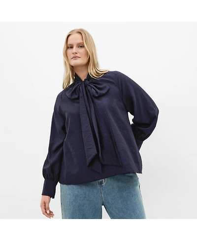 City Chic Women's Kelsey Neck Tie Top