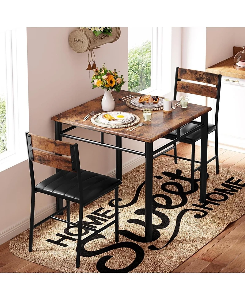 Ironck 29.1" W Dining Table Set for 2