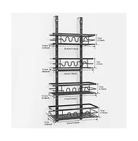 Homfan Over The Door Pantry Organizer, Bathroom Organizer Shelves, Multi-Tier Over The Door Organizer 4 Layers