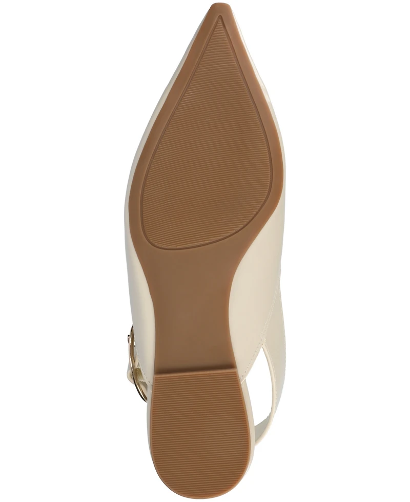 Journee Collection Women's Jacqueline Slingback Ankle Buckle Flats