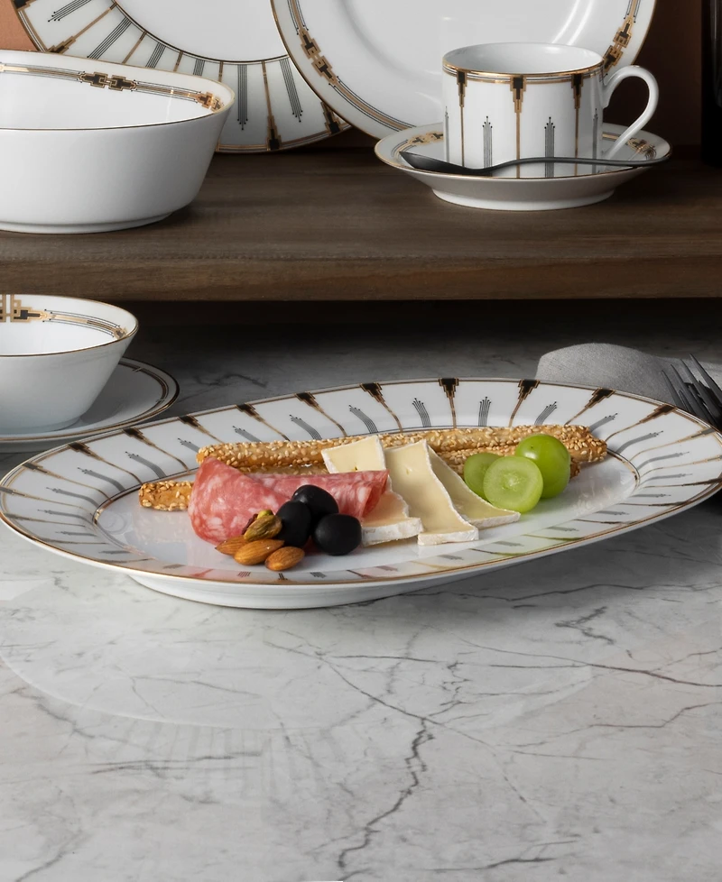 Noritake Empire 14" Gold-Tone Oval Platter