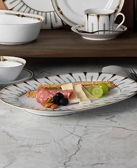 Noritake Empire 14" Gold-Tone Oval Platter