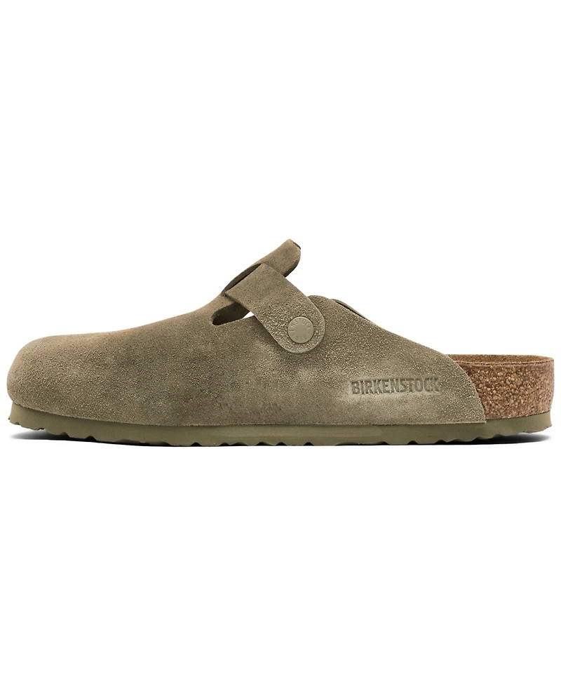 Birkenstock Men's Boston Suede Leather Casual Clogs from Finish Line