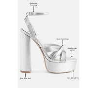 splendid crisscross straps high heel sandals
