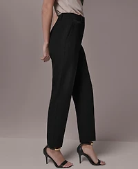 Donna Karan New York Women's Flat Front Straight Pants