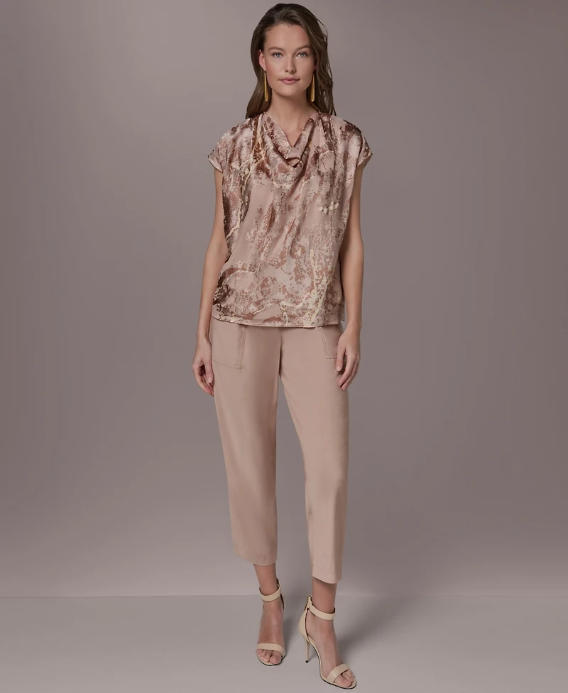 Donna Karan New York Women's Cowl Neck Top