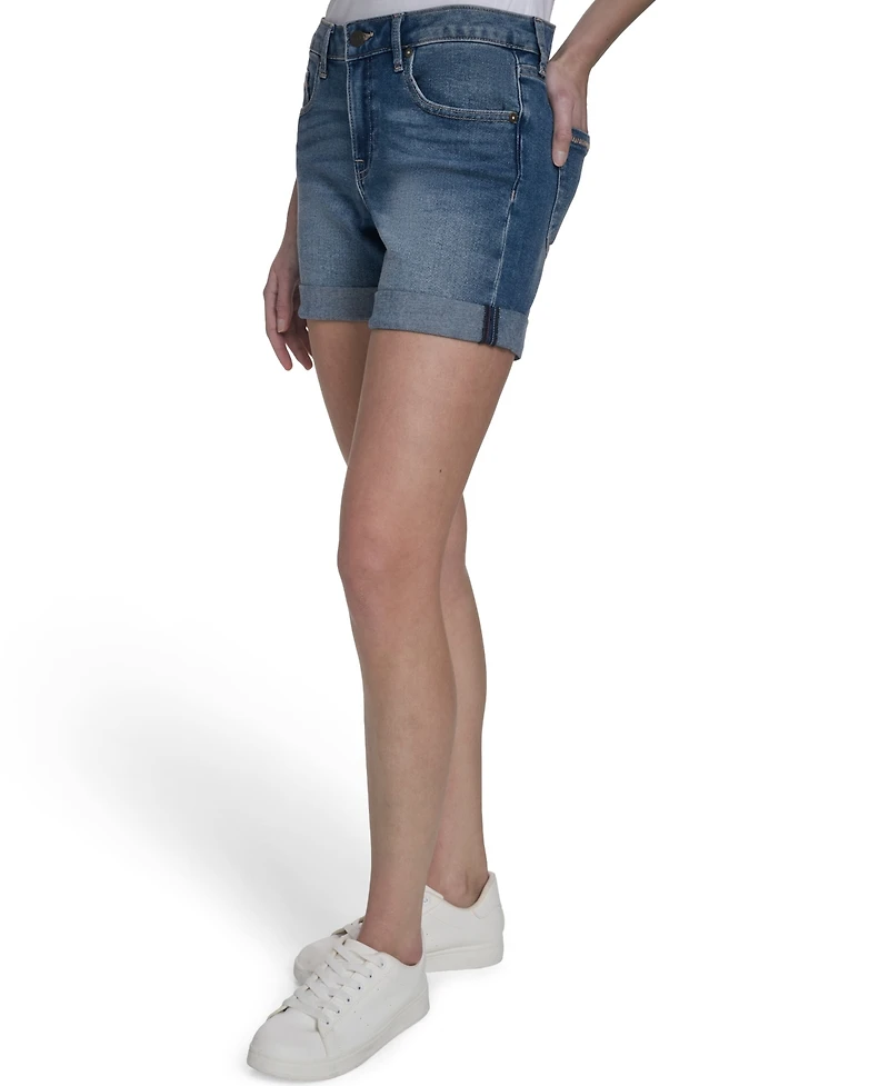 Nautica Jeans Women's Cuffed Denim Shorts