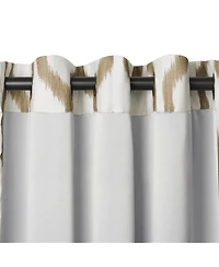 Elrene Home Fashions Renzo Ikat Geometric Linen Room Darkening Window Curtain