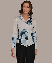 Donna Karan New York Petite Long-Sleeve Shirt