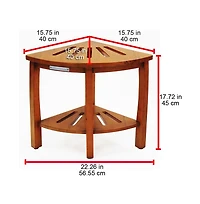 Oceanstar Corner Spa Shower Bench Seat with Storage Shelf