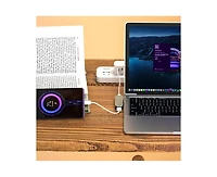 Risokeys 4 Port Usb C Hub - with 100W Pd Charging, Plug-and-Play Adapter – Ideal for Professionals, Gamers & Remote Workers