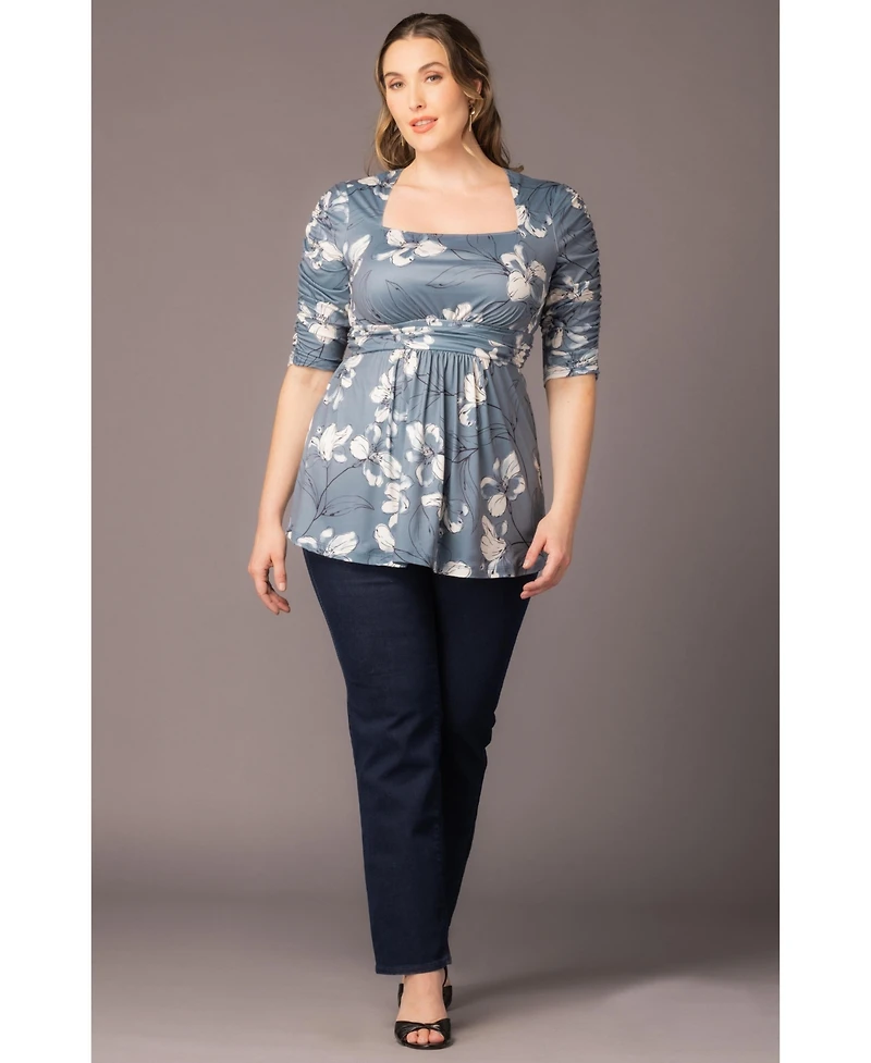 Kiyonna Plus Solstice Squared Neck Top