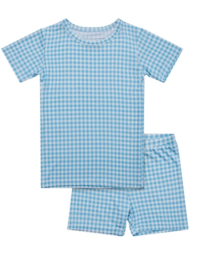 Motette Baby Boys Harbor Gingham Pajama Set