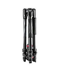 Manfrotto Befree Live 4-Section Aluminum Compact Travel Video Tripod with Fluid Head, Black/Silver
