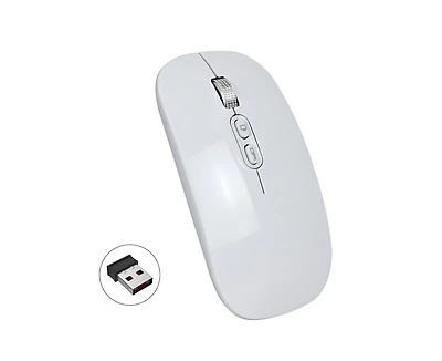 Risokeys Rechargeable Silent Wireless Mouse: 2.4G, 1-Click Desktop, 3-Speed Dpi for Office/Study