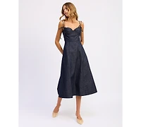 En Saison Women's Darby Bustier Neck Midi Dress