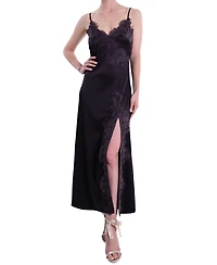 Marchesa Notte Women's Lace Trim Midi Dress
