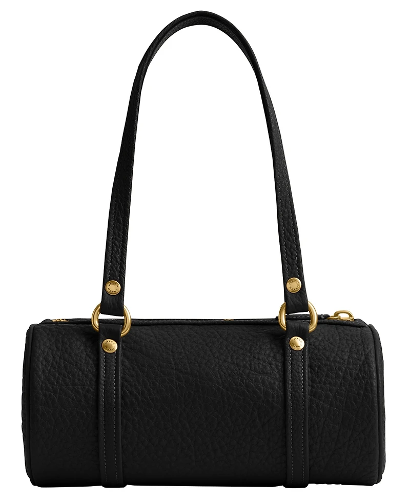 Coach The Originals Small Pebble Leather Kisslock Barrel Shoulder Bag