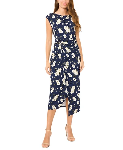 Msk Women's Boat Neck Midi Dress