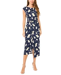 Msk Women's Boat Neck Midi Dress