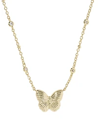 Kendra Scott Imitation Pearl and 14k Gold Over Brass Cailey Butterfly Short Pendant Necklace