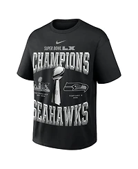 Nike Men's Black Seattle Seahawks Super Bowl Lx Champions Locker Room Trophy Collection T-Shirt
