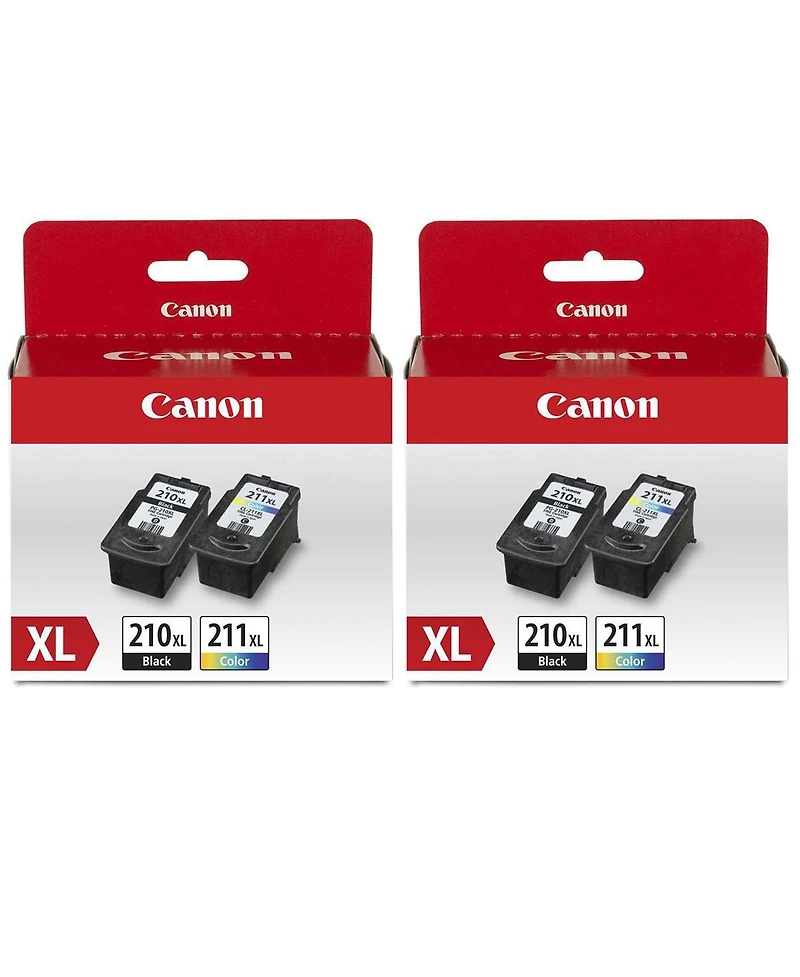Canon Pg-210/Cl-211 Xl Black and Color Ink Cartridge Value Pack for Select Pixma iP, Mp, Mx Series Printers, 2-Pack