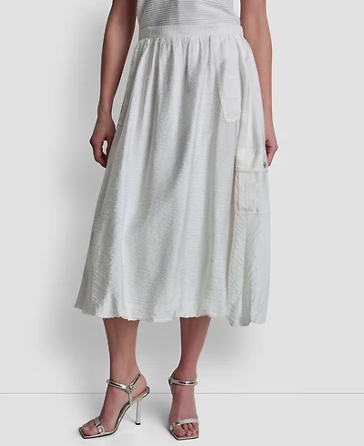 Dkny Women's Pull-On Bubble Hem Cargo Skirt