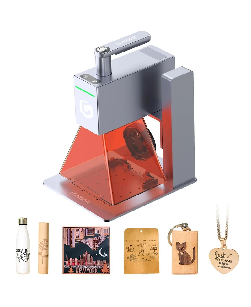 Zachvo Nano Portable Laser Engraver: 5000mm/s Speed, 0.01mm Precision, Cuts 6mm Wood & 4.5mm Acrylic, LightBurn