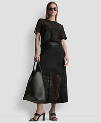 Dkny Women's Croton Lace A-Line Skirt
