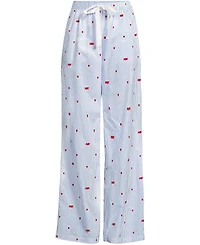 Lands' End Women's Poplin Wide Leg Sleep Pants