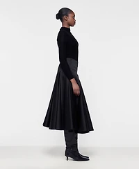 Leem Women's Flared Godet Skirt