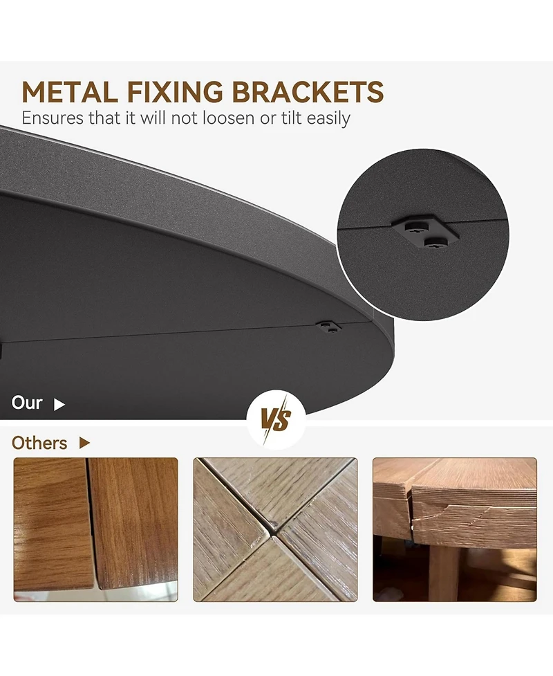 Gaomon Kitchen Table Round Dining Table for 4 Round Dinner Table Farmhouse